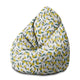 Puf Pearshape Lemon Flowers-M-Velvet
