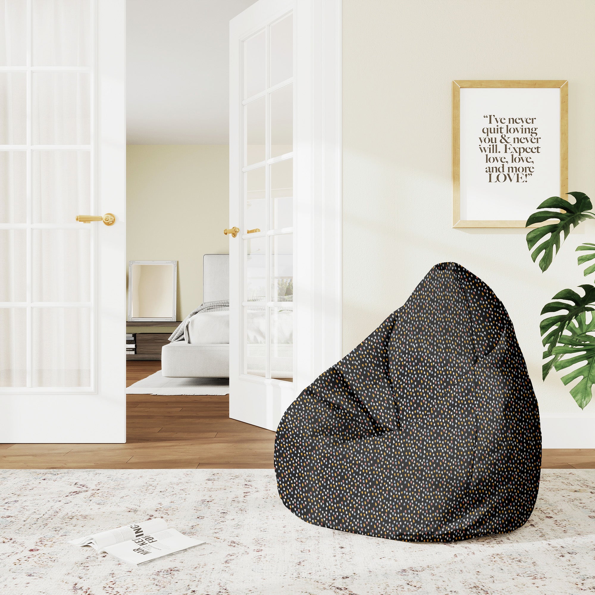 Puf Pearshape Abstract Design-M-Velvet