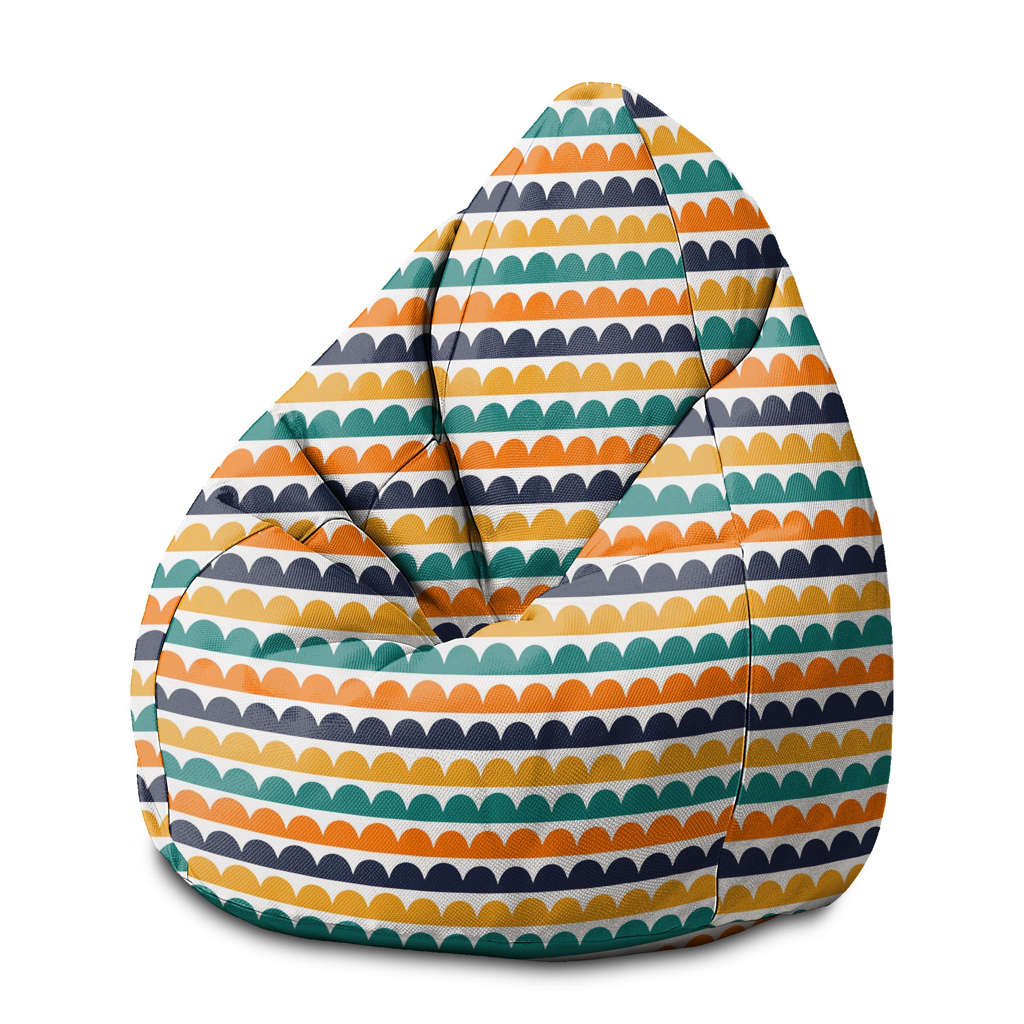 Puf Pearshape Abstract Half Dots-M-Oxford