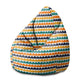 Puf Pearshape Abstract Half Dots-M-Velvet