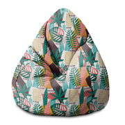 Pearshape Pouf Abstract Monstera-S-Velvet