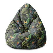 Pearshape Pouf Watercolor on Black-S-Oxford