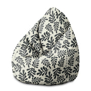 Pearshape Pouf Artistic Abstract Leaves-M-Oxford