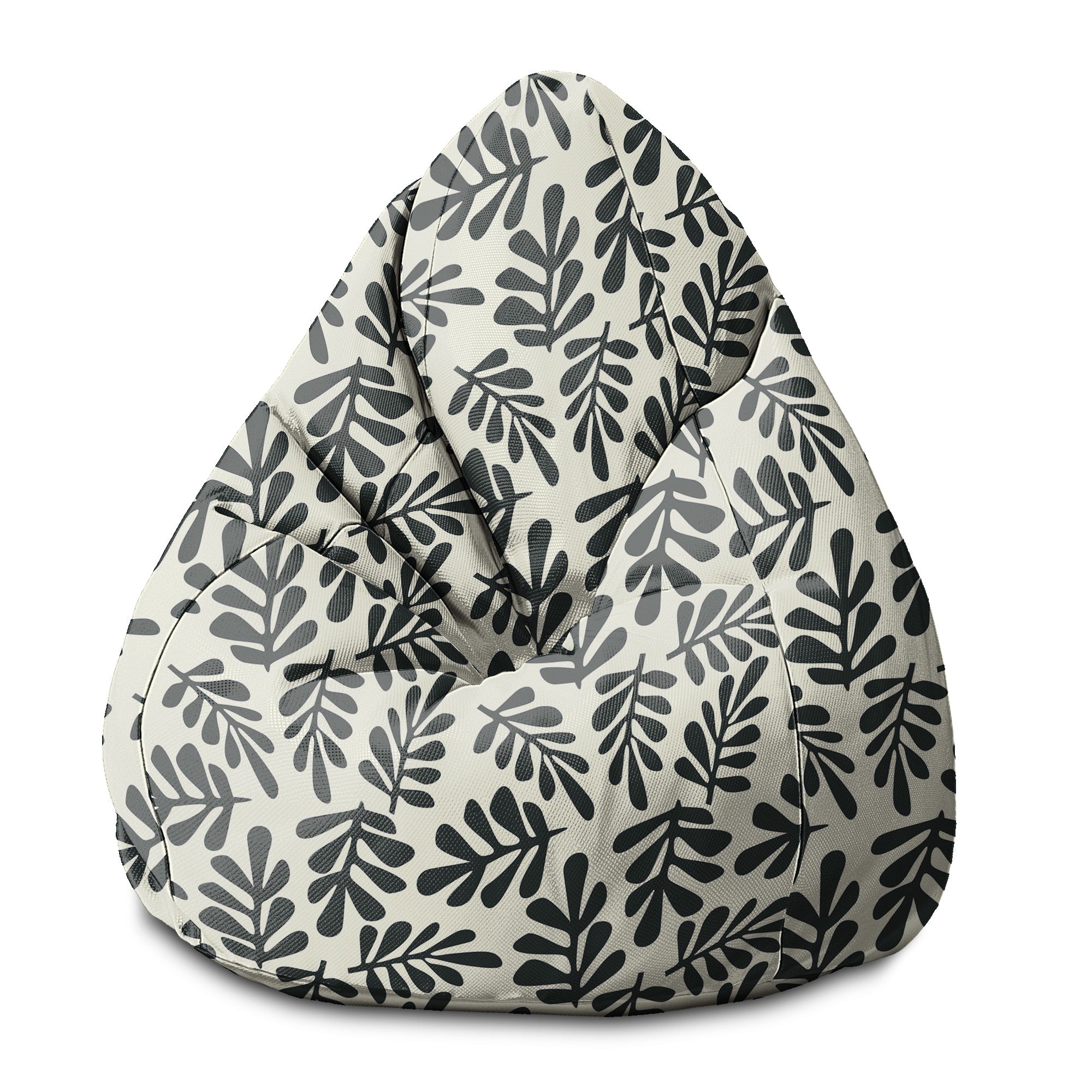 Puf Pearshape Artistic Abstract Leaves-S-Oxford