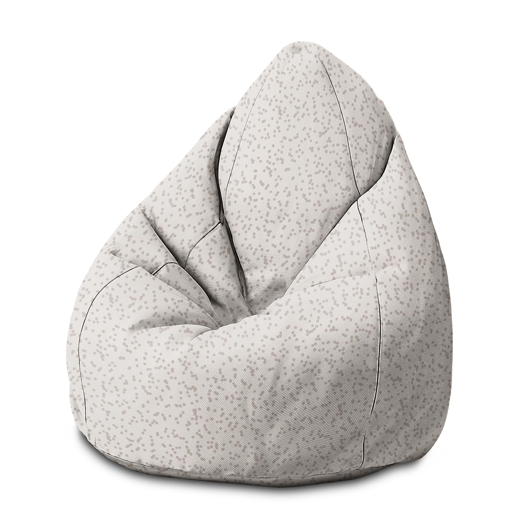 Puf Pearshape Beige Dots-M-Velvet