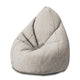 Puf Birnenform Beige Druck mit Punkten-M-Oxford