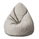 Puf Birnenform Beige Druck mit Punkten-S-Samt