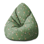 Puf Birnenform Vögel und Beeren
