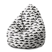 Pearshape Pouf Black Clouds-M-Oxford
