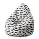 Puf Pearshape Black Clouds-M-Velvet