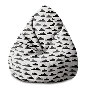 Pearshape Pouf Black Clouds-S-Oxford