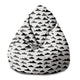 Puf Pearshape Black Clouds-S-Oxford