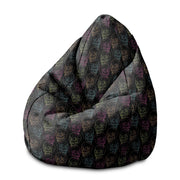 Pearshape Pouf Black Skull-M-Oxford