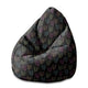 Puf Pearshape Černá Lebka-M-Velvet