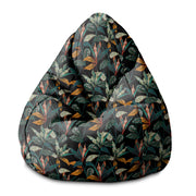 Puf Pearshape  Black Tropical Forest-S-Velvet