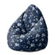 Puf Pearshape modrý Botanical-M-Velvet