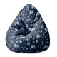Puf Pearshape modrý Botanical-S-Velvet