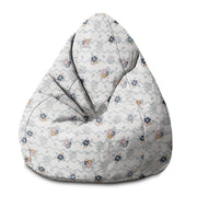 Sedací vak Pearshape Chevron a kvety