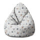 Puf Birnenform Chevron und Blumen-S-Samt