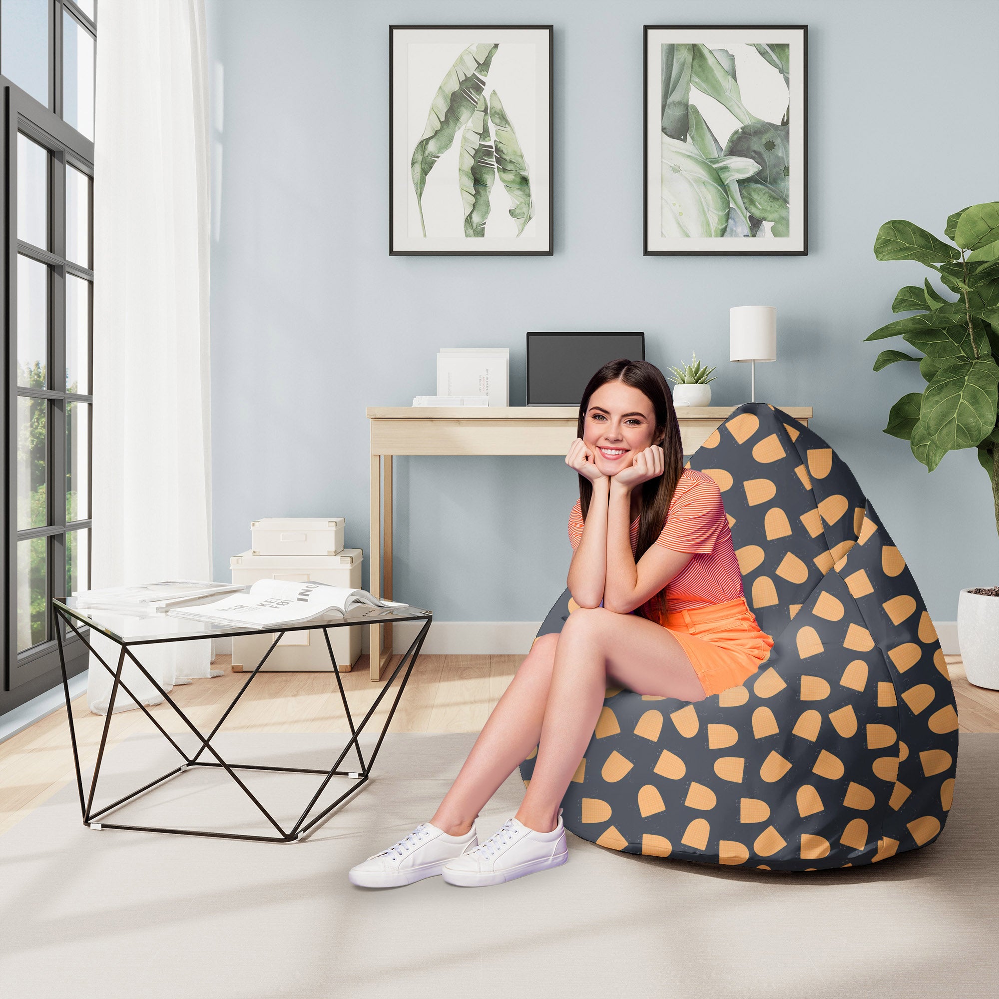 Pearshape Chilling Turtles Pouf-M-Velvet