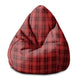 Puf Pearshape Christmas Red Checker-S-Velvet