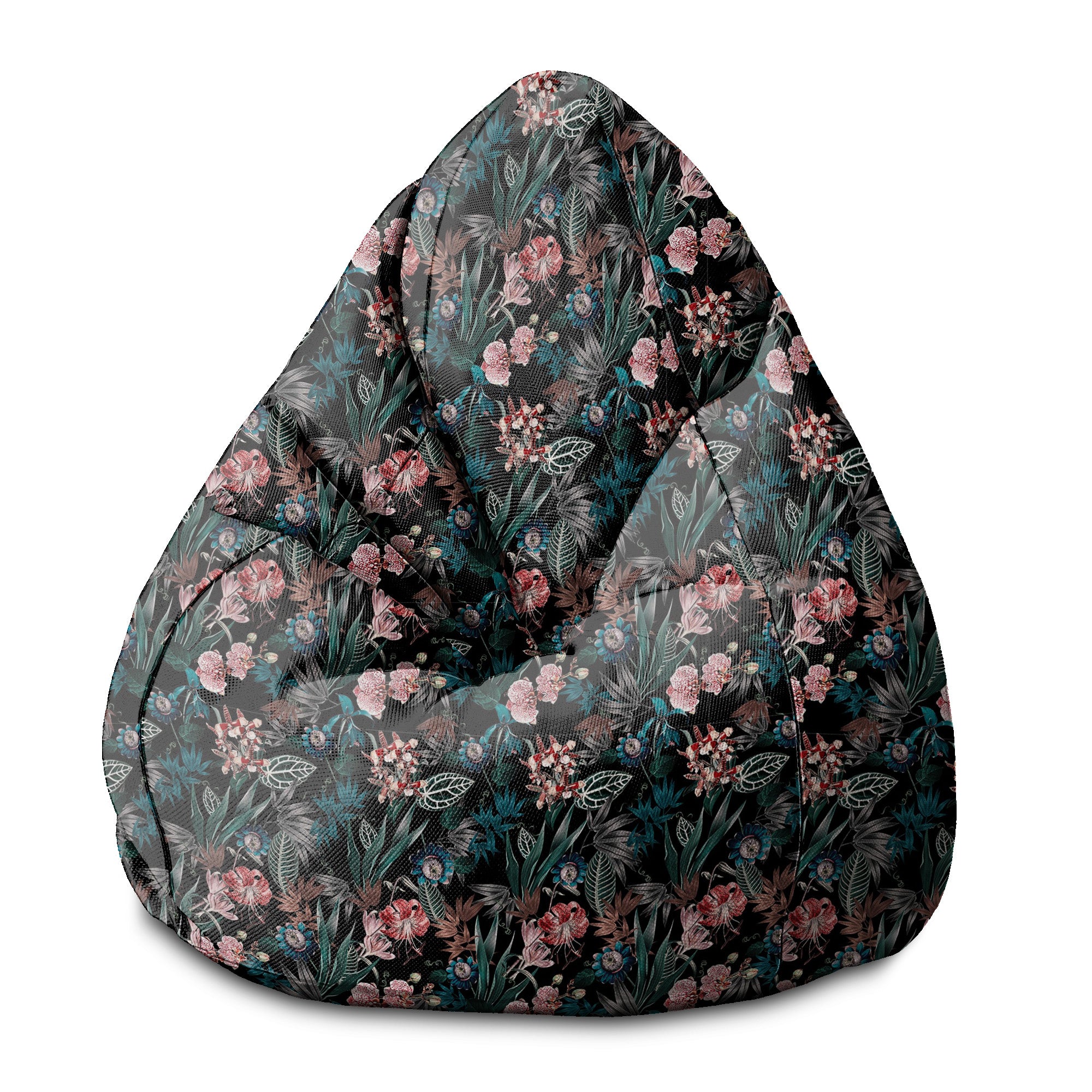 Puf Pearshape Dark Botanic-S-Velvet