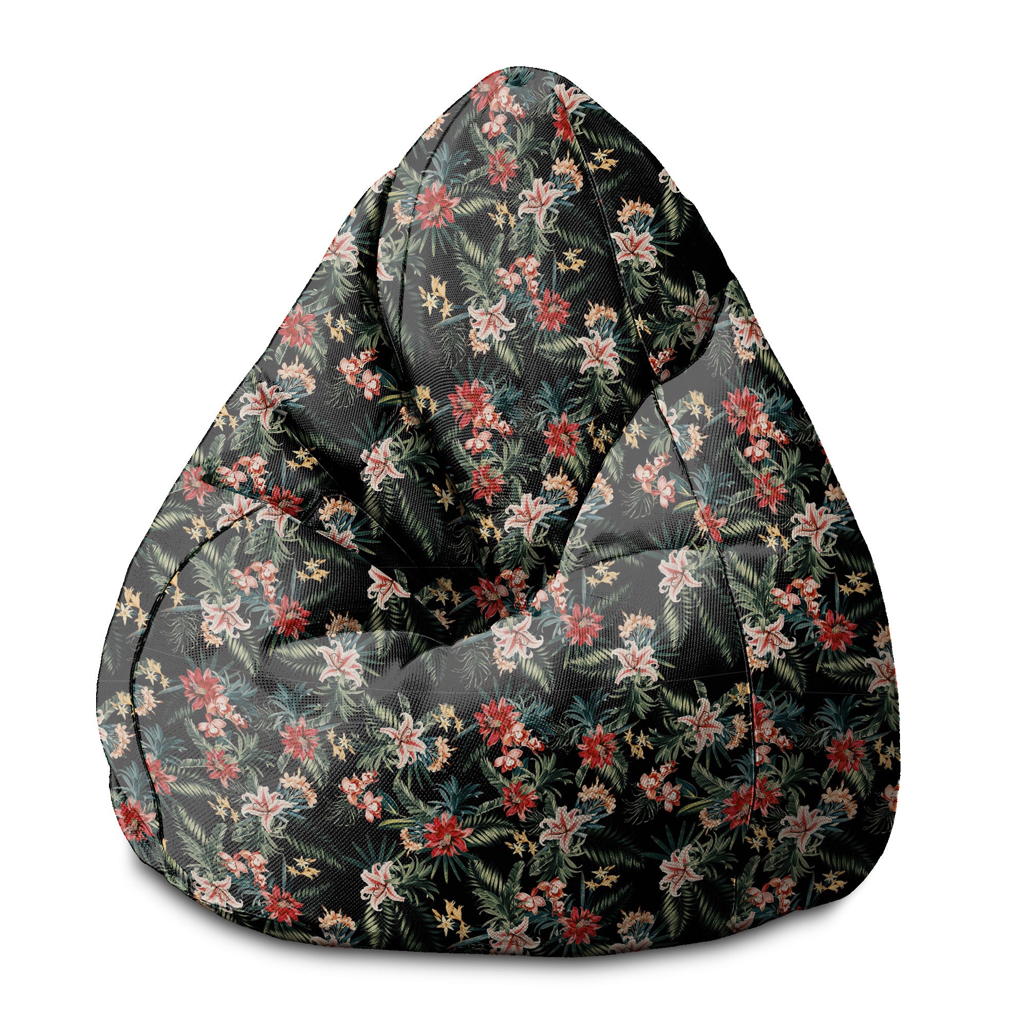 Pearshape Pouf Dark Jungle Exotic-S-Oxford