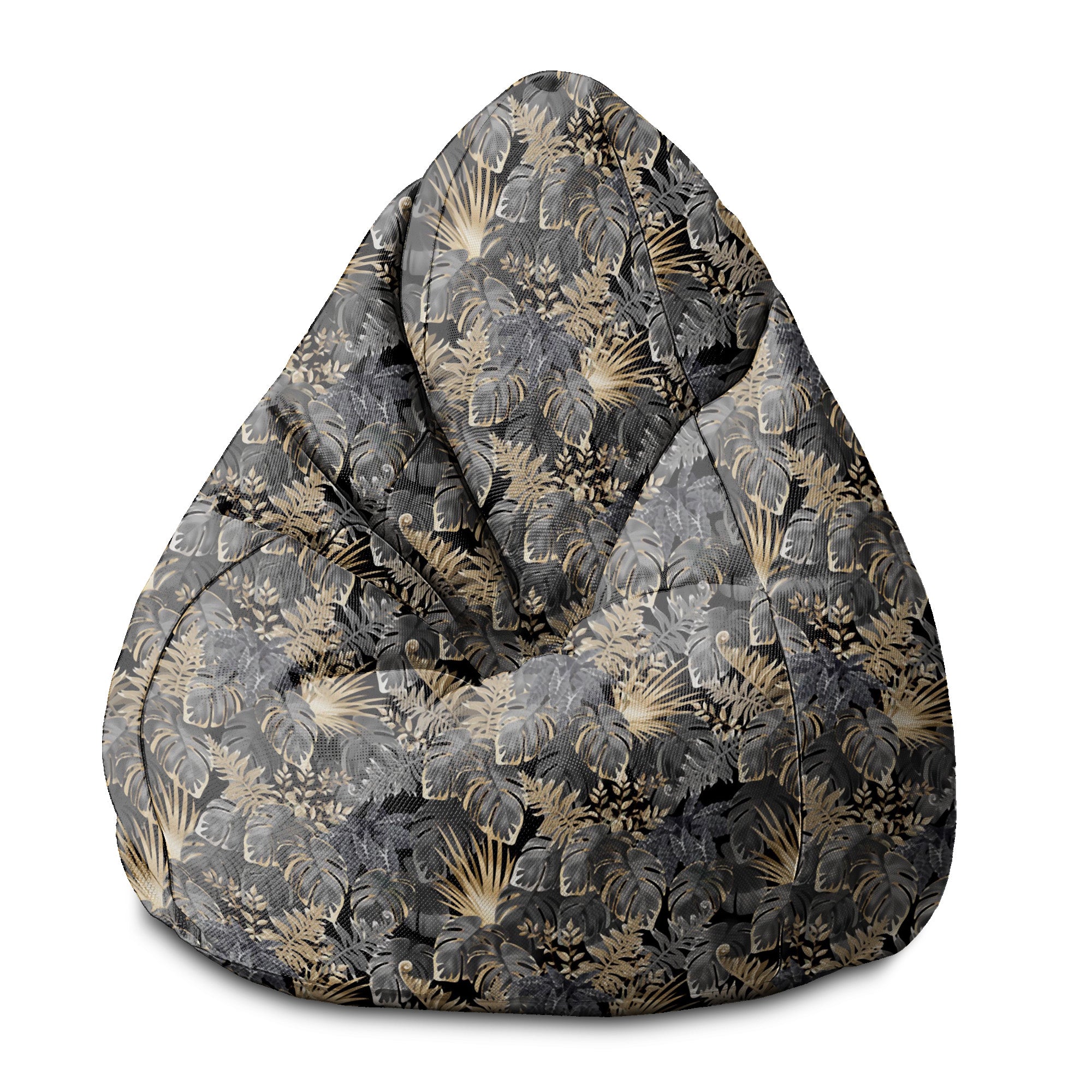 Puf Pearshape Tmavý Tropické Rostliny-S-Velvet