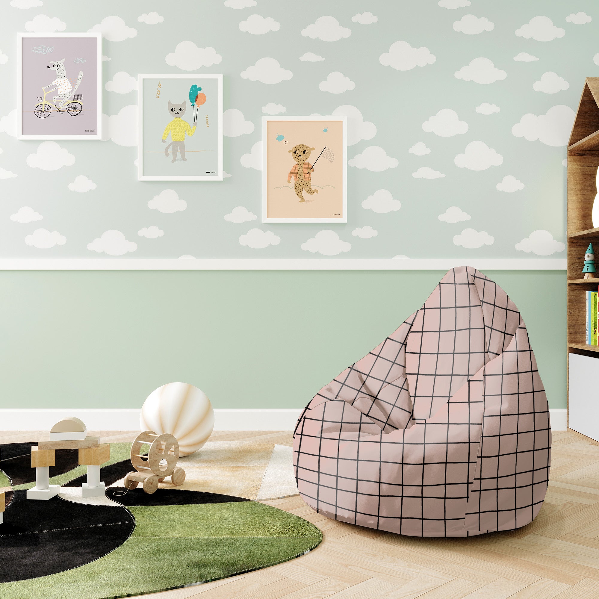 Puf Pearshape Distorted Pink