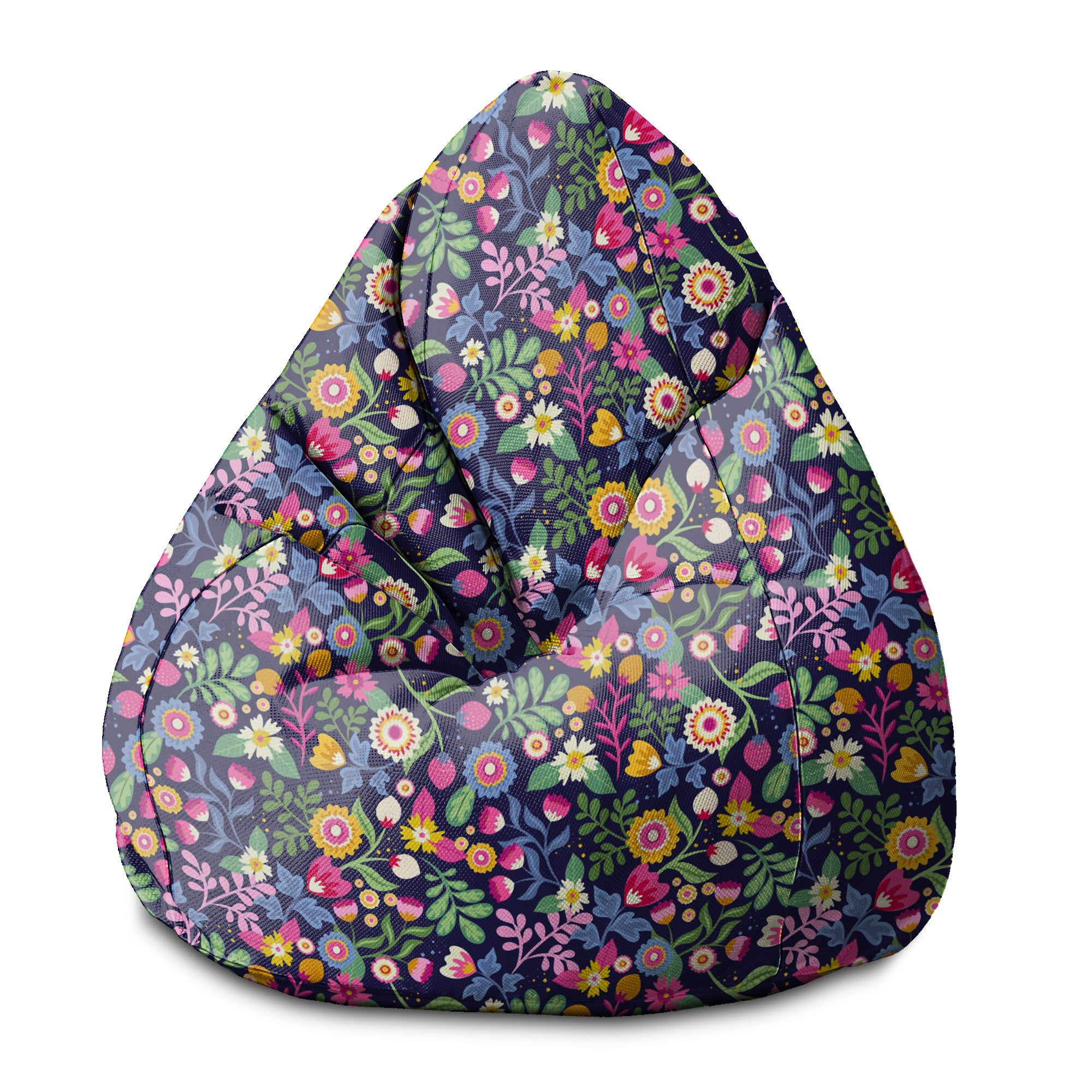 Puf Pearshape Exotic Floral