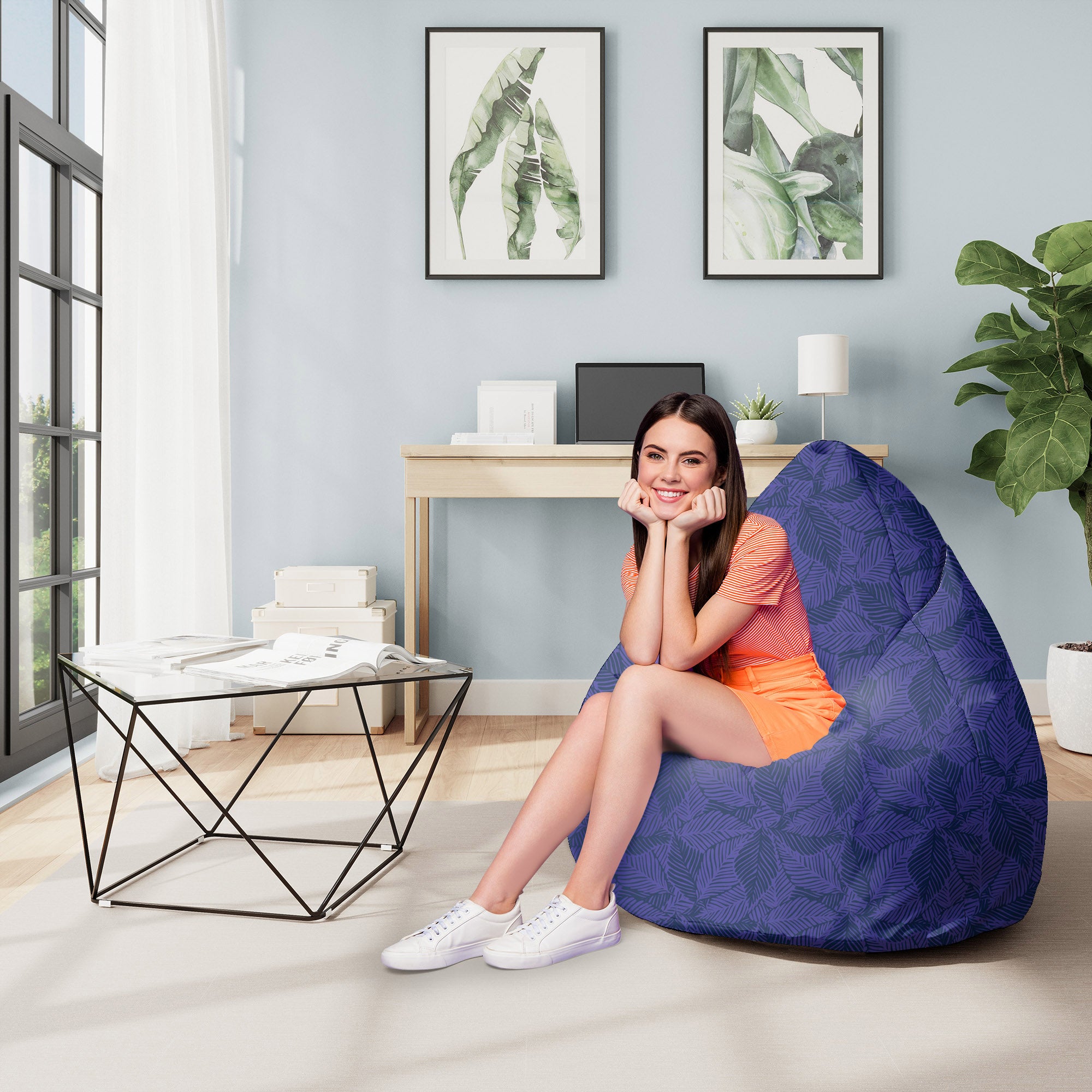Puf Pearshape Exotic Jungle Rostlina-M-Velvet