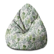 Puf Pearshape Blumen und Gras-S-Samt