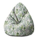 Puf Pearshape Blumen und Gras-S-Samt