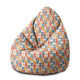 Puf Pearshape Geometrisches Retro-M-Oxford