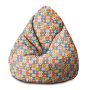 Puf Pearshape Geometrisches Retro-S-Samt