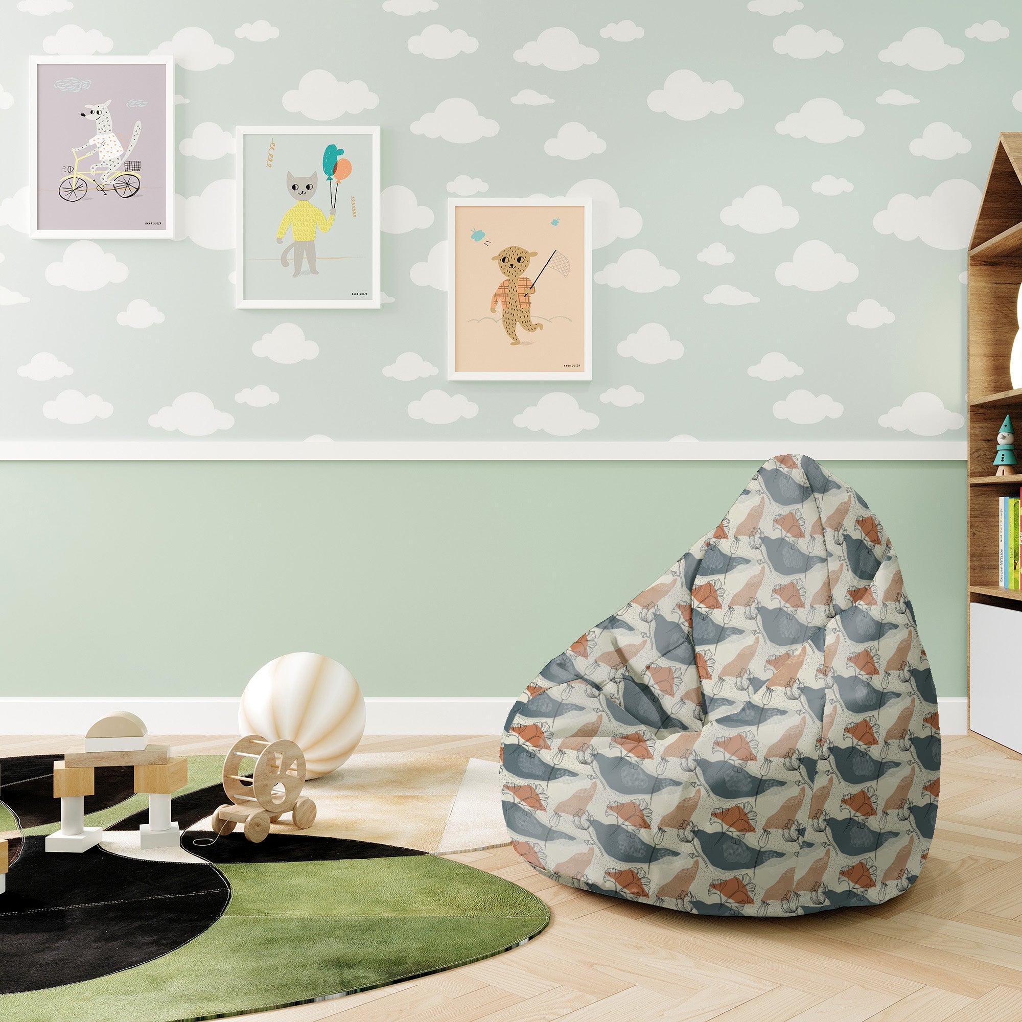 Sedací vak Pearshape Ginko-S-Velvet