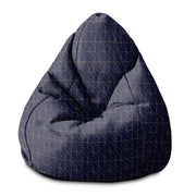 Puf Pearshape Gold Luxury Pattern-S-Oxford