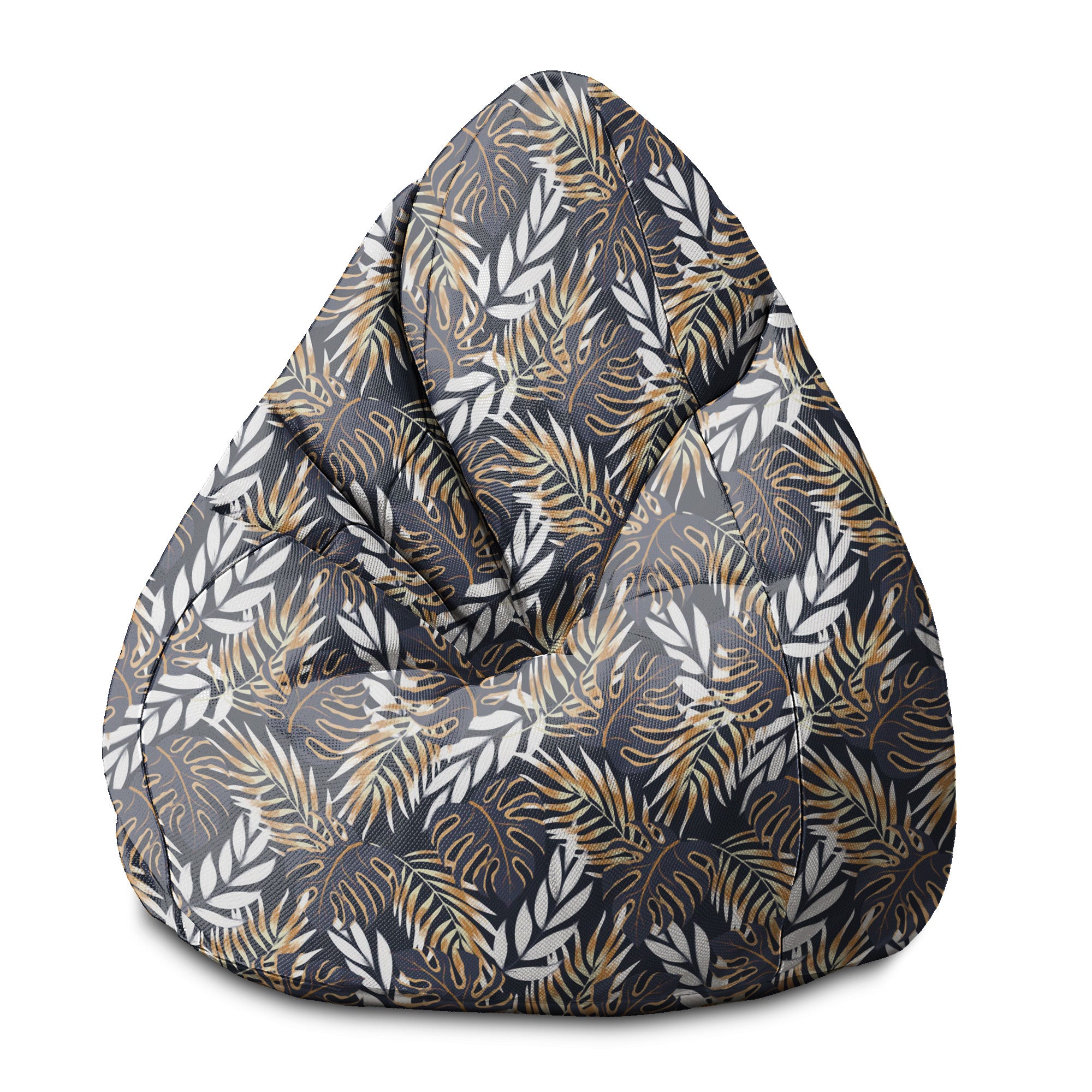 Sitzpouf Birnenform Goldene Blätter-S-Oxford