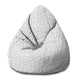 Puf Pearshape Graue Abstrakte Blätter-S-Samt