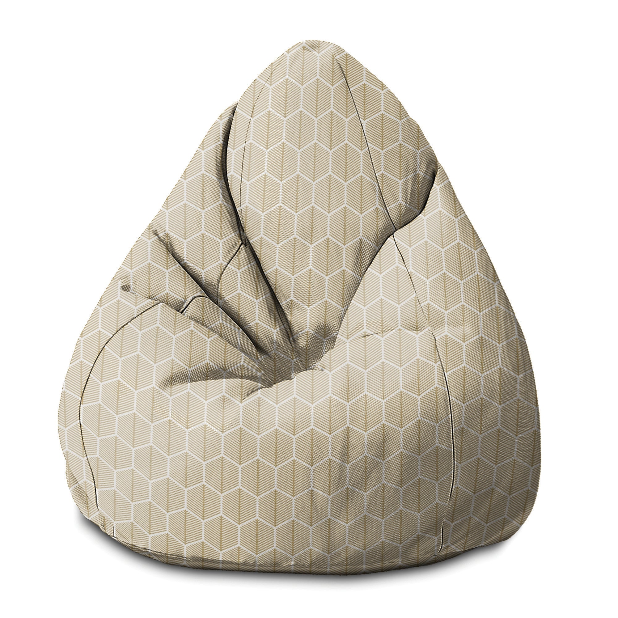 Puf Pearshape Hexagonal Gold-S-Velvet