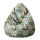 Puf Birnenform Blumen Aquarell