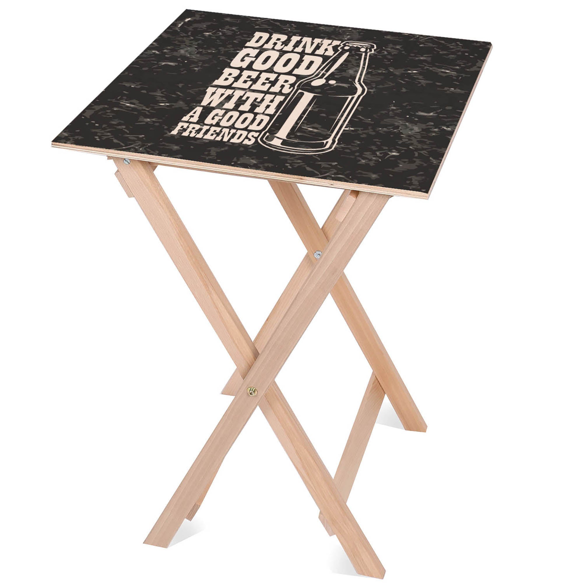 Stolik drewniany Drink Good Beer-30x40 CM
