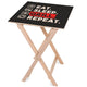 Stolik drewniany Eat Sleep Grill-50x50 CM