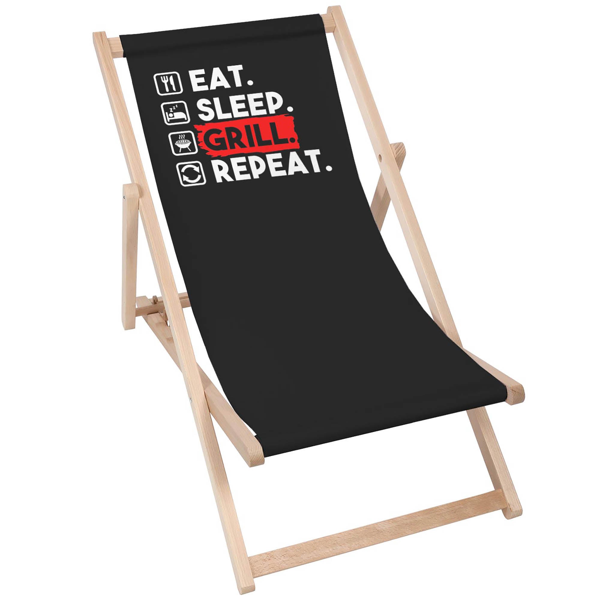 Dřevěný stolek Eat Sleep Grill 50x50 CM