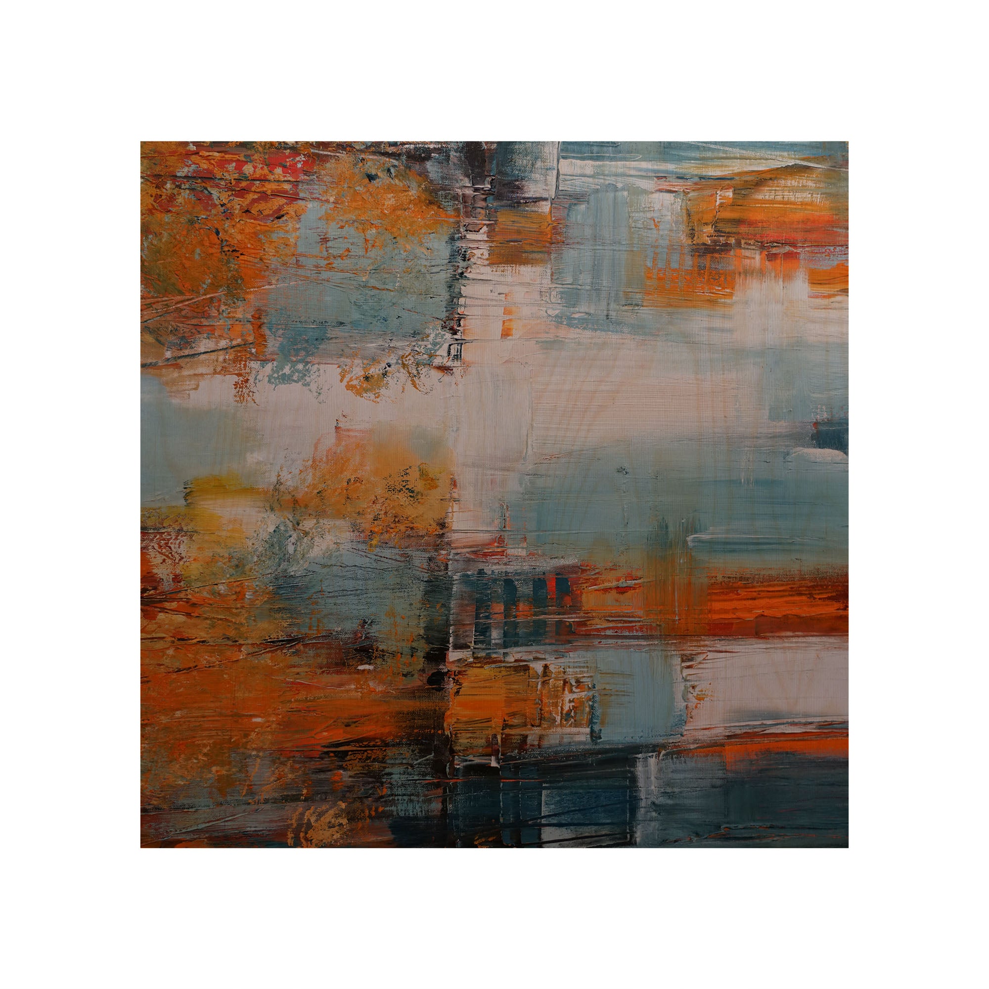 Wooden Table Abstract Art