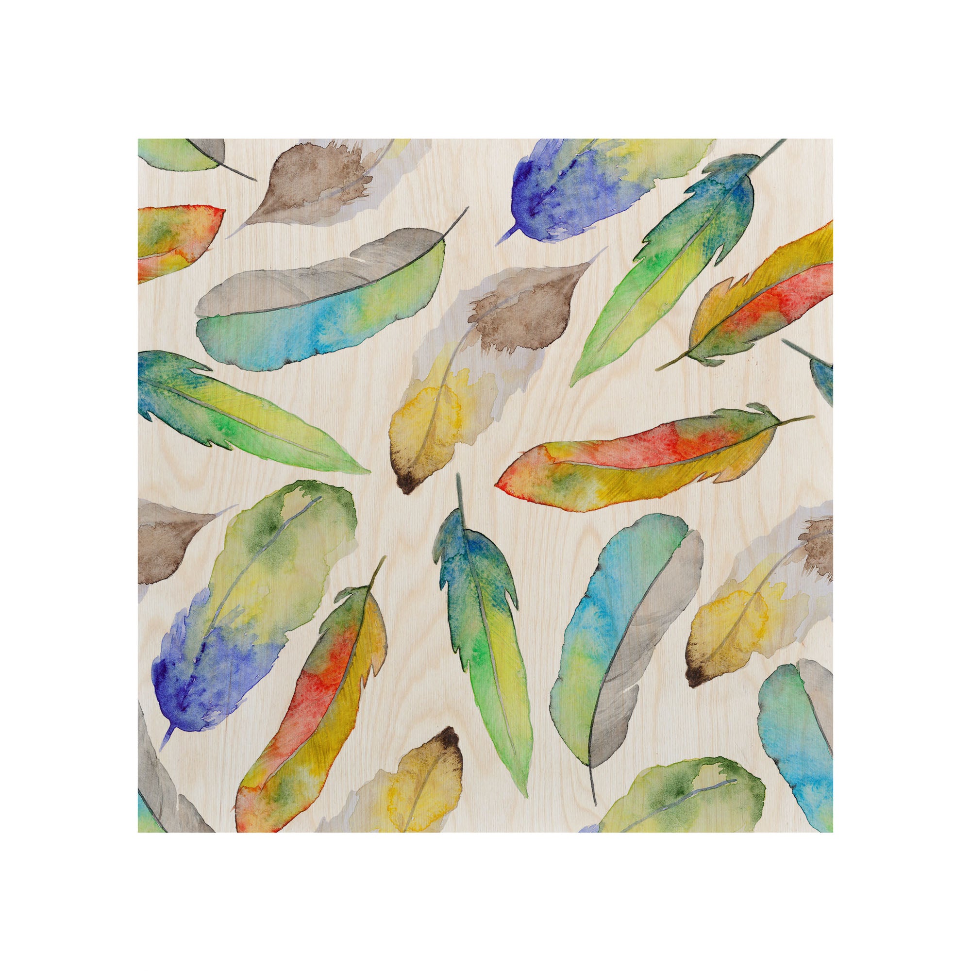 Holztisch Aquarell Groß