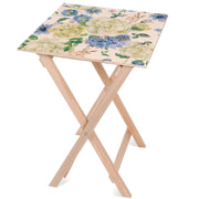 Blue Wild Flowers Wooden Table