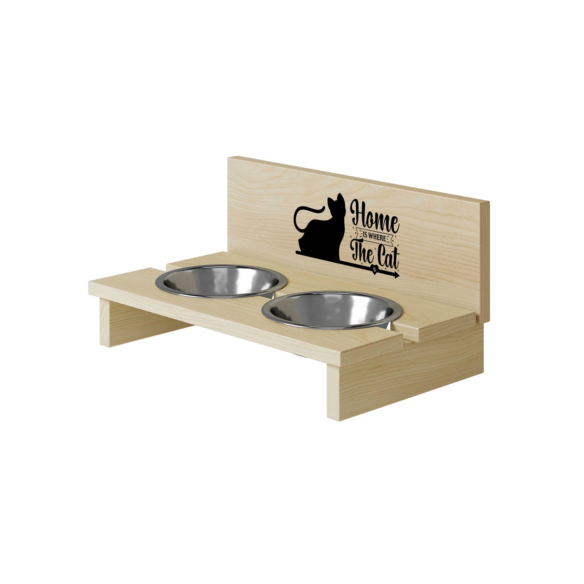 Stojak na miskę dla kota Home is Where the Cat is-M