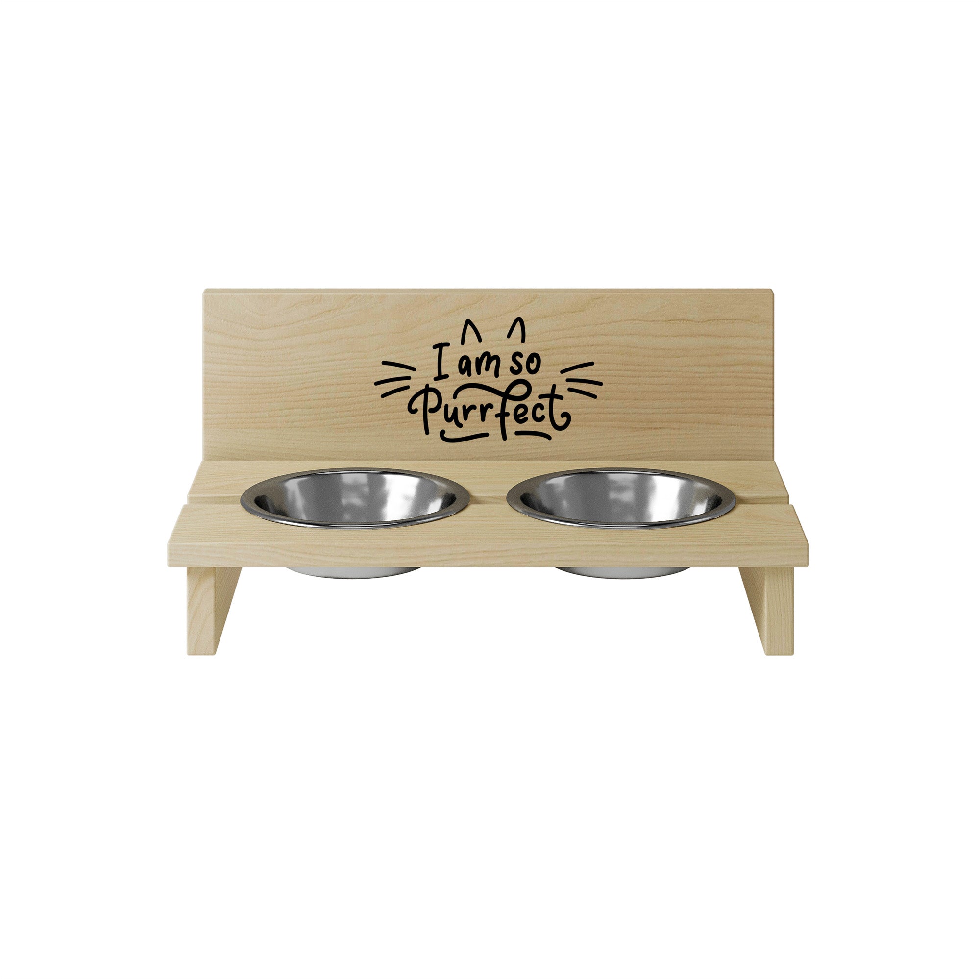 Stojak na miskę dla kota I am so Purrfect-S