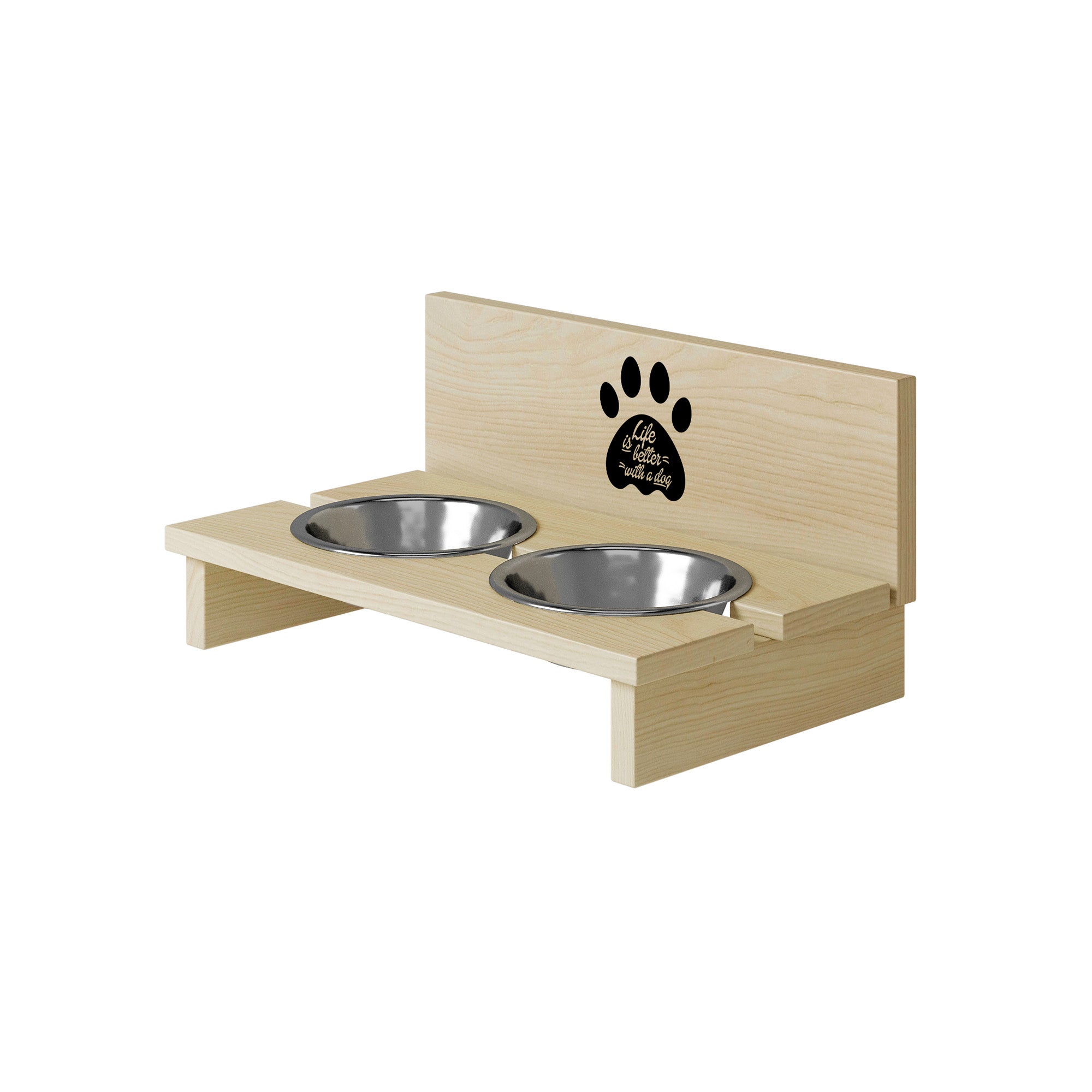 Stojak na miskę dla psa Life is Better with a Dog-M